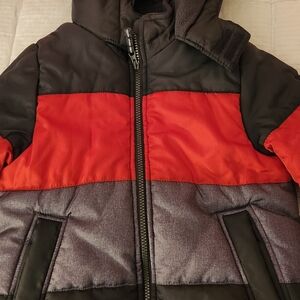 OshKosh B'gosh Black and Red Kids Puffer Jacket